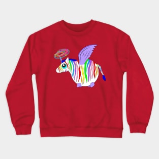 Rainbow zebra-fly Crewneck Sweatshirt